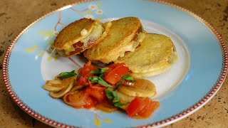 Юлия Высоцкая — Шампиньоны с зеленым помидором, жаренным в кляре