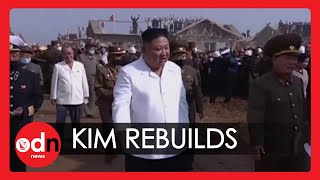 Kim Jong Un Inspects Flood Recovery Project After 900 North Korea Homes Destroyed