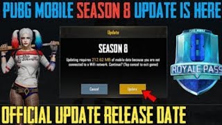 PUBG MOBILE || 0.13.5 || SEASON 8 ||NEW UPDATE ||RELEASE DATE