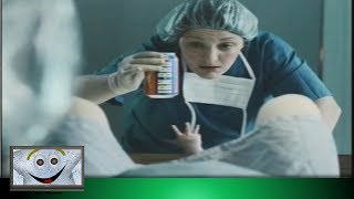 Woman giving birth - baby goes back inside