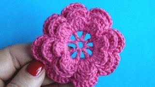 Вязаные цветы Урок 5 Ирландский цветок Crochet flower pattern