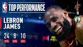 LeBron James Leads New Look Cavs To Victory Over Boston!