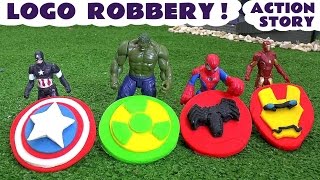 Spiderman and Avengers Logo Robbery Play Doh Thomas The Tank Story | Ultron Hulk & Iron Man TT4U