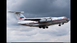 Аэродром Жуковский. Взлёт Ил-76ТД (RA-76429). Авиакомпания "МЧС России".