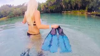 Exploring underwater at Silver Glen Spring in the Ocala National Forest