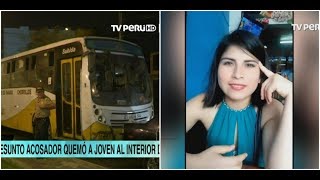 Miraflores: hombre prende fuego a joven al interior de bus