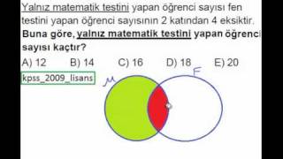 KPSS Matematik Kümelerle ilgili çıkan soruların çözümü