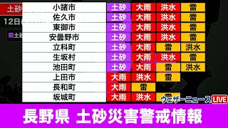 長野県土砂災害警戒情報　2022年7月12日