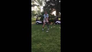 Elise BK Amputee Golf Swing