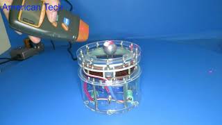 Stark Tesla's Rotating Egg of Columbus AC Motor Tesla Coil Motor