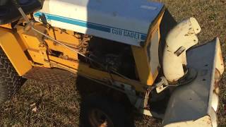Hooked up the snowblower on the cub cadet 104