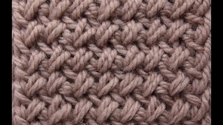 Красивый плотный узор спицами Урок 59   Beautiful tight pattern spokes