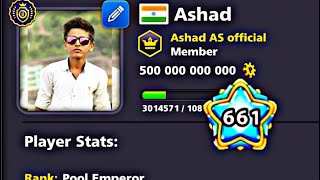 500b coins completed  by ashad / trickshots | 8ballpool miniclip
