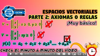 ????¿Es un espacio vectorial? | Los axiomas o reglas | Introducción || Álgebra Lineal | 3 ejemplos