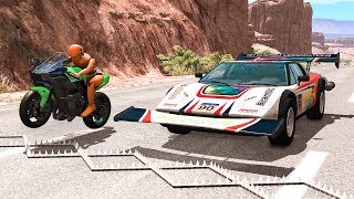 Spike Strip High Speed Car Crashes #34 - BeamNG DRIVE | SmashChan