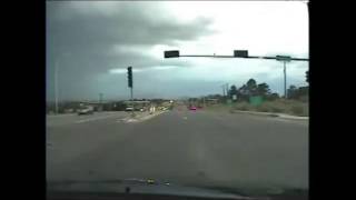 Intersection just after SUV-motorcyle crash in Santa Fe