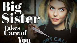 ASMR Big Sister Vintage Roleplay/Comforting You While You're Sick, Folding Laundry/Soft Spoken Lo-Fi
