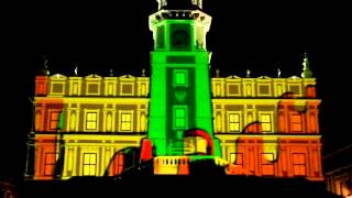 Ratusz - Zamość - laserowy pokaz