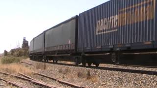 NR80 working 6SP6 with NR108 and NR84 into Broken Hill yard.