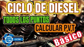 Ciclo de Diesel | Cálculo de Presiones y Temperaturas en todos los puntos | Termodinámica