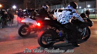 STREET RACING - WARM DECEMBER NIGHT - COPS, MONTE VS CAMARO, BIKES