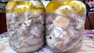 Как законсервировать мясо курицы.