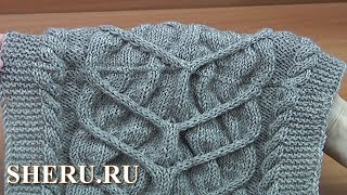 Очень красивый снуд спицами Урок 253