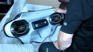 Tsukayu fairing w pioneer stereo 6x9 marine speakers