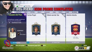 FIFA 18.DEL PIERO ICON PRIME COMPLETED