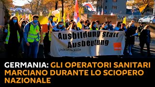 Germania: gli operatori sanitari marciano durante lo sciopero nazionale