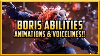 UNRELEASED PARAGON HERO - Boris Animations, Abilities, Voicelines & MORE!!