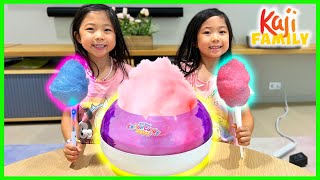 Making Real Cotton Candy at Home with Emma and Kate!!