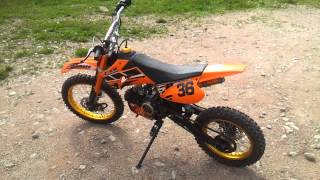 Odpalanie zimnego chińskiego krosa - Cross dirt KXD Moto DB 608 125cc KOSZALIN