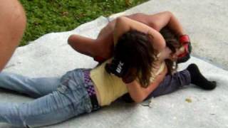 backyard mma jordan (girl) vs (rico)