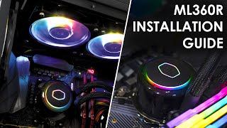 How to install CoolerMaster ML360R RGB AiO cooler | Quick PC Building Guide