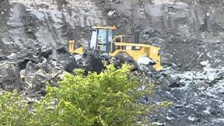 caterpiller 824H wheeled dozer clearing mud