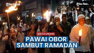 Jamaah Majelis Ilmu Doa dan Dzikir Sirathal Mustaqim Menggelar Pawai Obor Sambut Ramadan