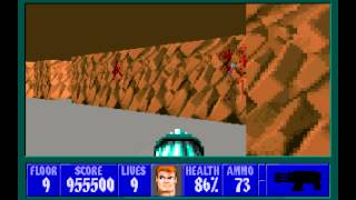 Wolfenstein 3D (id Software) (1992) Episode 6 - Confrontation - Floor 9 [HD]