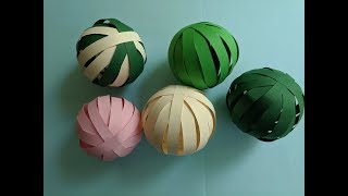 Шарики из бумаги. Как сделать из полосок бумаги шары. Paper balls. 紙球. 紙玉.