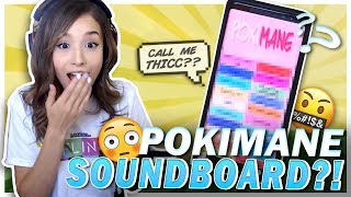 POKI REACTS TO POKIMANE SOUNDBOARD?! Fortnite Victory Ft. Cizzorz!