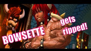 Bowsette grows Muscles! クッパ姫 Mario Animation