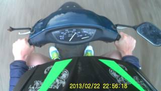 старушка HONDA DIO от 0 км/ч до 60 км/ч ! ложит стрелку !