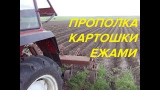 ПЕРВАЯ ПРОПОЛКА КАРТОШКИ ТРАКТОРОМ Т-25/FIRST PATTERN OF TATER BY TRACTOR T-25