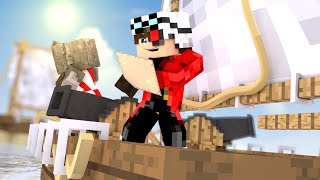 НОВЫЙ МОРСКОЙ БОЙ! МЫ С СЫНОМ ТЕПЕРЬ ПИРАТЫ! Я КАПИТАН А ОН ЮНГА! Minecraft Pirate Battle