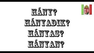 Венгерский язык Урок 41 - "Hány, Hányadik, Hányas, Hányan"