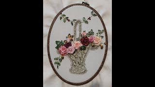 Мастер-класс: Вышивка корзинки с розами.  Часть-1