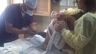 Shalyne getting the Epidural