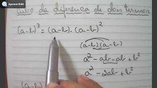 Cubo da diferença de dois termos