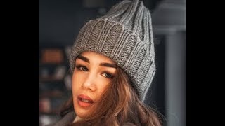 Вязание шапки резинкой.Knitting hats gum.Шапка спицами видео мастер класс
