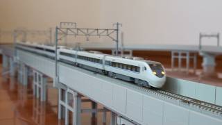 【N scale 】 湖西線？KATO 681・683系特急サンダーバードが高架線を行く！